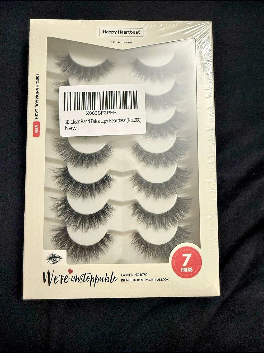 Happy Heartbeats 7-Pair False Eyelash Set in Black NWT